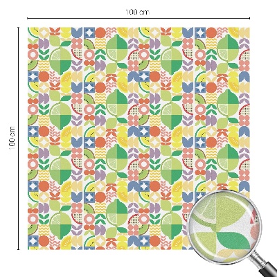 Patterned window film Colorful fruits