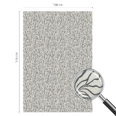 Opaque window film stained glass style Leaves flowers