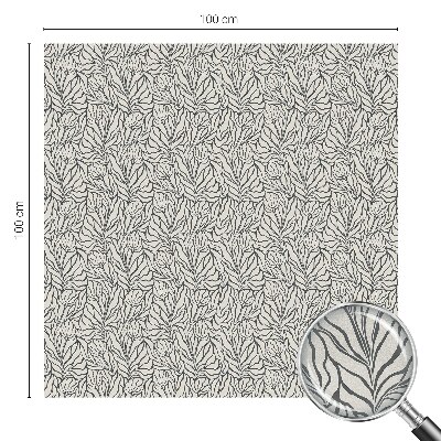 Opaque window film stained glass style Leaves flowers