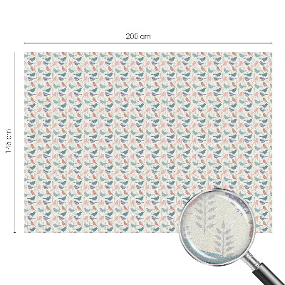 Opaque window film stained glass style Pastel birds