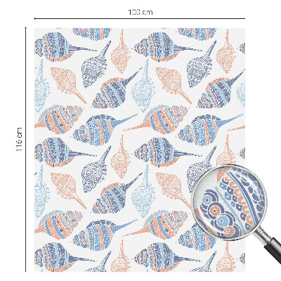 Frosted glass film stained glass effect Sea shells