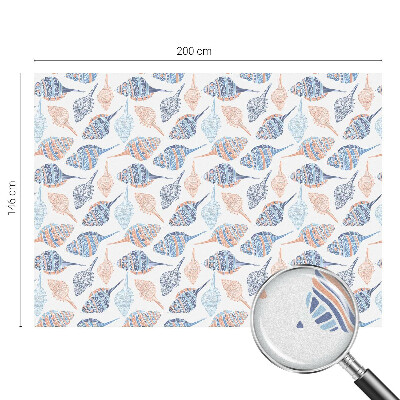 Frosted glass film stained glass effect Sea shells