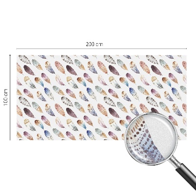 Colored window film stained glass Boho feathers