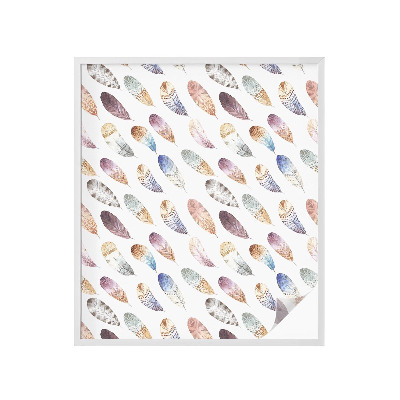 Colored window film stained glass Boho feathers