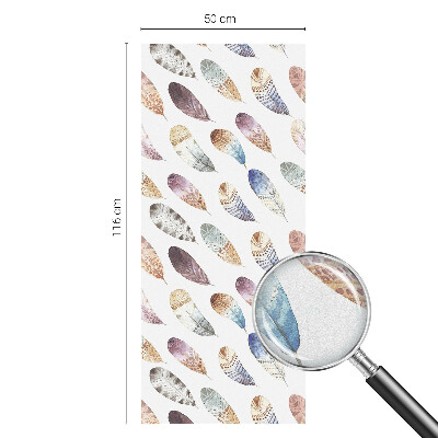 Colored window film stained glass Boho feathers