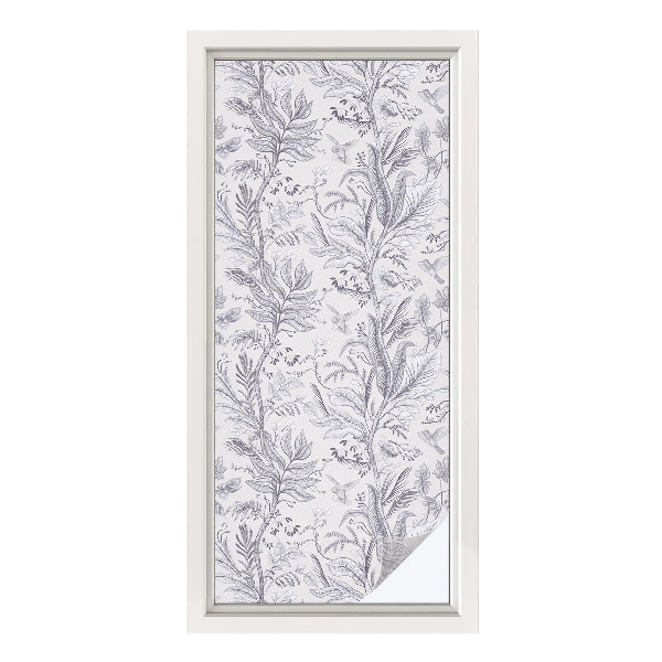 Patterned window film Leaves and butterflies