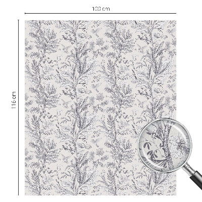 Patterned window film Leaves and butterflies