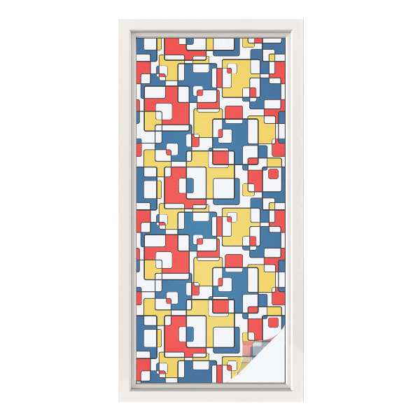 Colored window film stained glass Geometric shapes