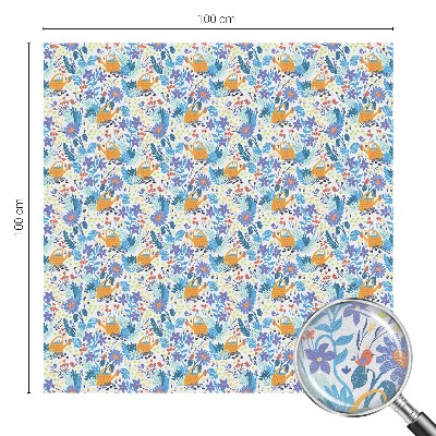Patterned window film Plant motif