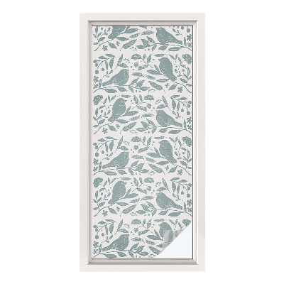 Frosted glass film stained glass effect Bird motif