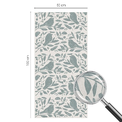 Frosted glass film stained glass effect Bird motif