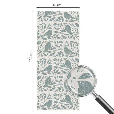 Frosted glass film stained glass effect Bird motif