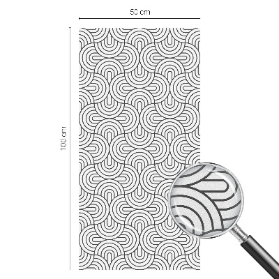 Colored window film stained glass Geometric semicircles