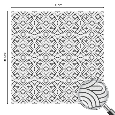 Colored window film stained glass Geometric semicircles