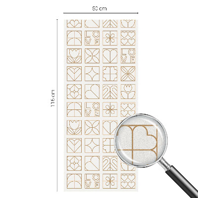 Opaque window film stained glass style Geometric love