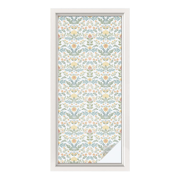 Patterned window film Floral symmetry