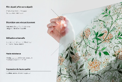 Privacy window film Deer flowers