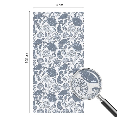 Colored window film stained glass Ocean life