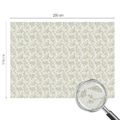 Opaque window film stained glass style Birds plants