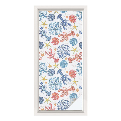 Patterned window film Crayfish corals