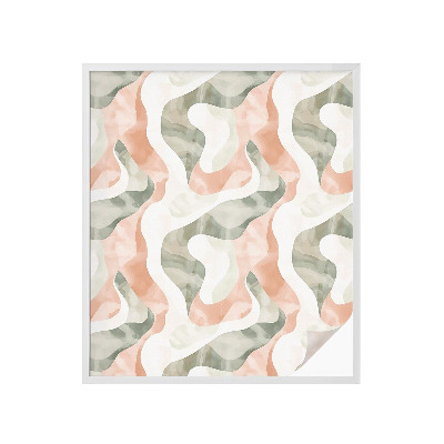 Frosted glass film stained glass effect Colorful waves