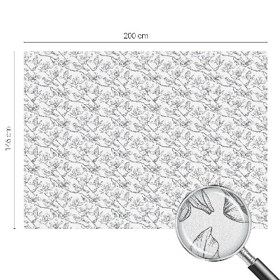 Colored window film stained glass Birds and flowers