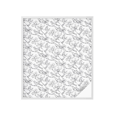 Colored window film stained glass Birds and flowers