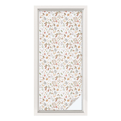 Opaque window film stained glass style Autumn patterns