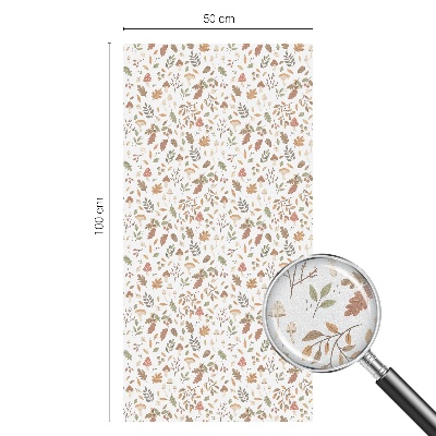 Opaque window film stained glass style Autumn patterns