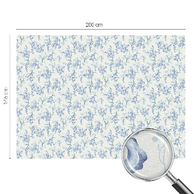 Patterned window film Blue flowers