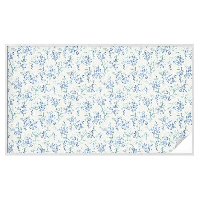 Patterned window film Blue flowers