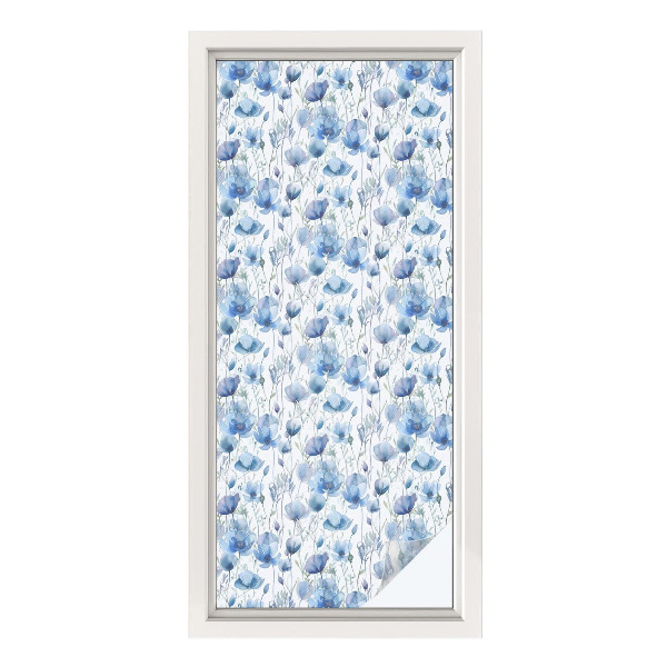 Privacy window film Watercolor flowers