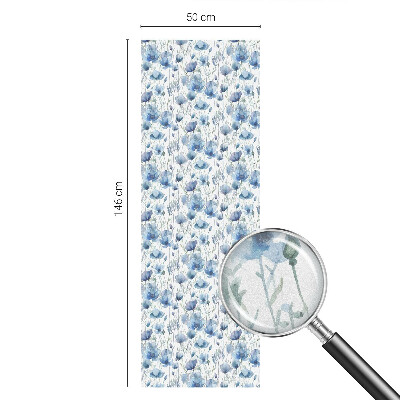 Privacy window film Watercolor flowers