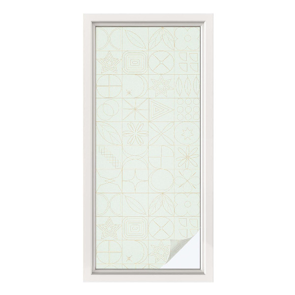 Colored window film stained glass Geometric mosaic