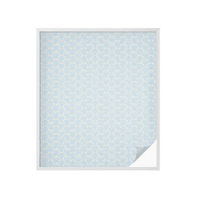 Frosted glass film stained glass effect Japanese waves