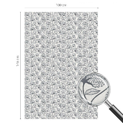 Opaque window film stained glass style Botanical motif