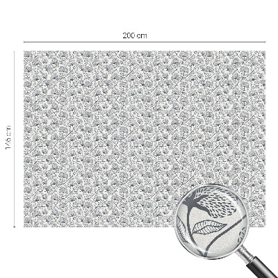 Opaque window film stained glass style Botanical motif