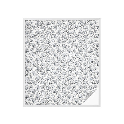 Opaque window film stained glass style Botanical motif