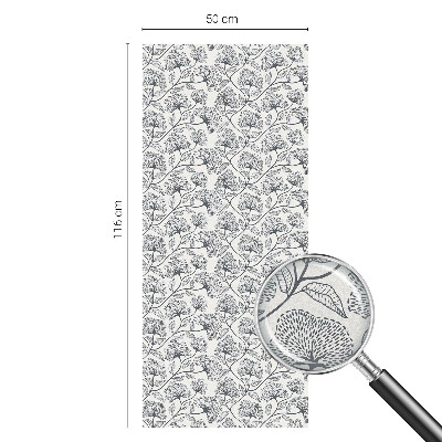 Opaque window film stained glass style Botanical motif