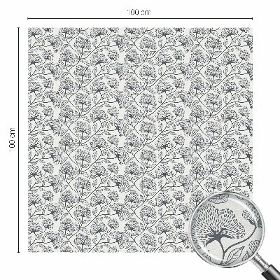 Opaque window film stained glass style Botanical motif