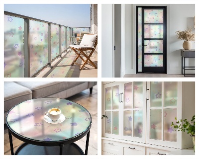 Patterned window film Rainbow patterns