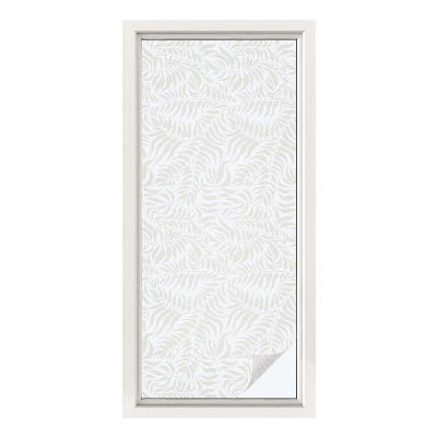 Opaque window film stained glass style Leafy elegance