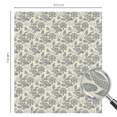 Frosted glass film stained glass effect Oriental pattern