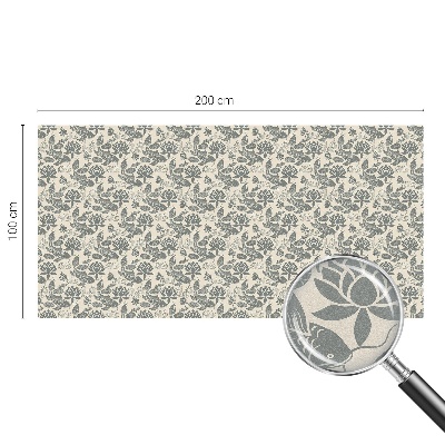 Frosted glass film stained glass effect Oriental pattern