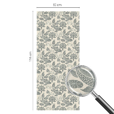 Frosted glass film stained glass effect Oriental pattern