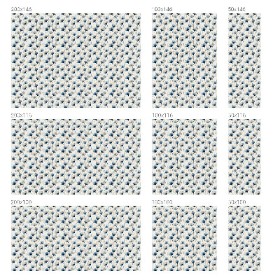 Frosted glass film stained glass effect Blue flowers