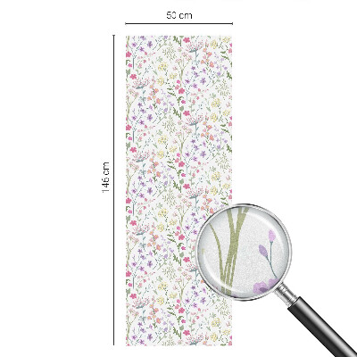 Opaque window film stained glass style Flowery meadow