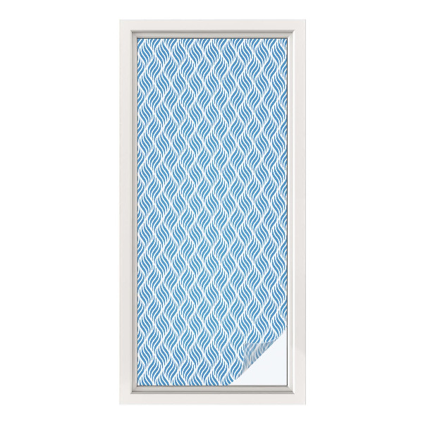 Patterned window film Blue waves