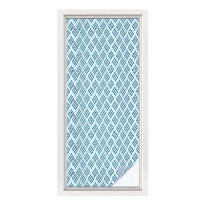 Patterned window film Blue waves