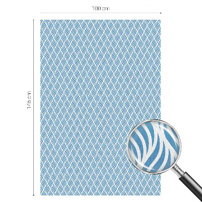 Patterned window film Blue waves